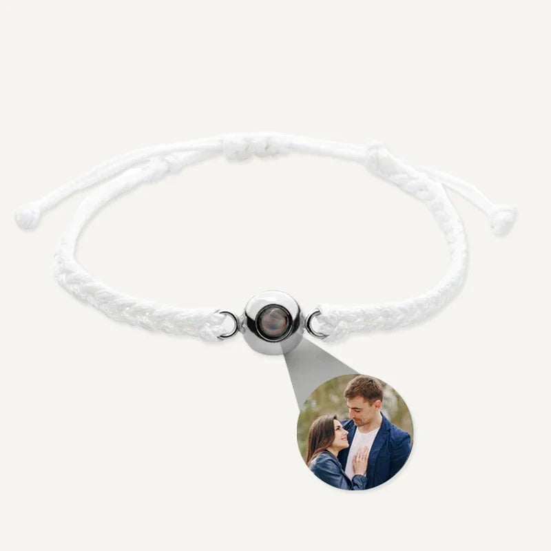 Geflochtenes Fotoarmband mit Bildprojektion