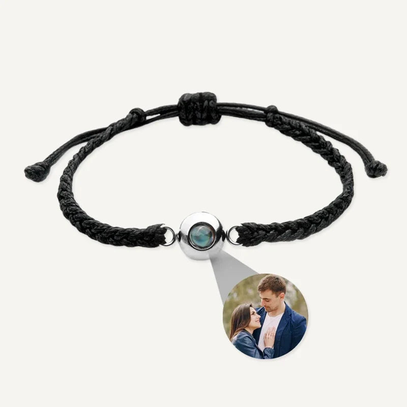 Geflochtenes Fotoarmband mit Bildprojektion