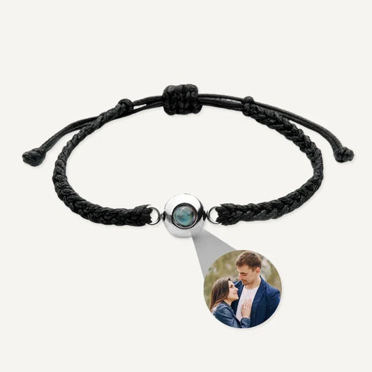 Geflochtenes Fotoarmband mit Bildprojektion
