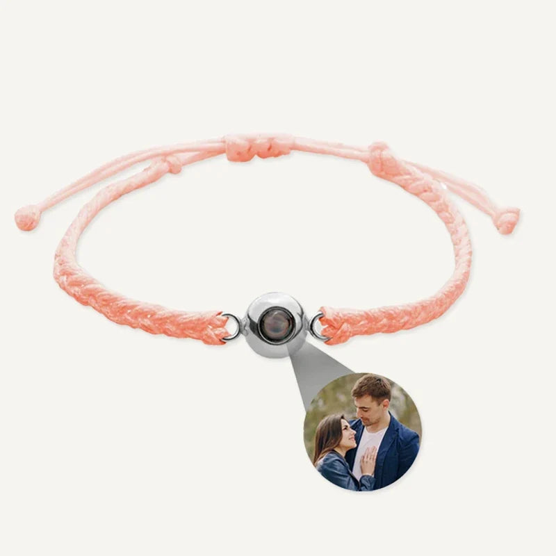 Geflochtenes Fotoarmband mit Bildprojektion