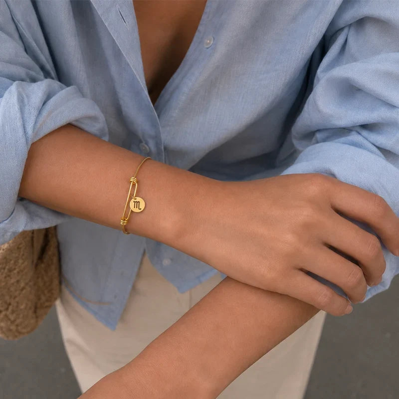 Sternzeichen Armband mit rundem Medaillon