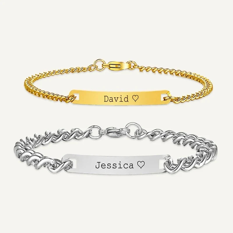 Partnerarmbänder mit ewiger Rose im Geschenkset
