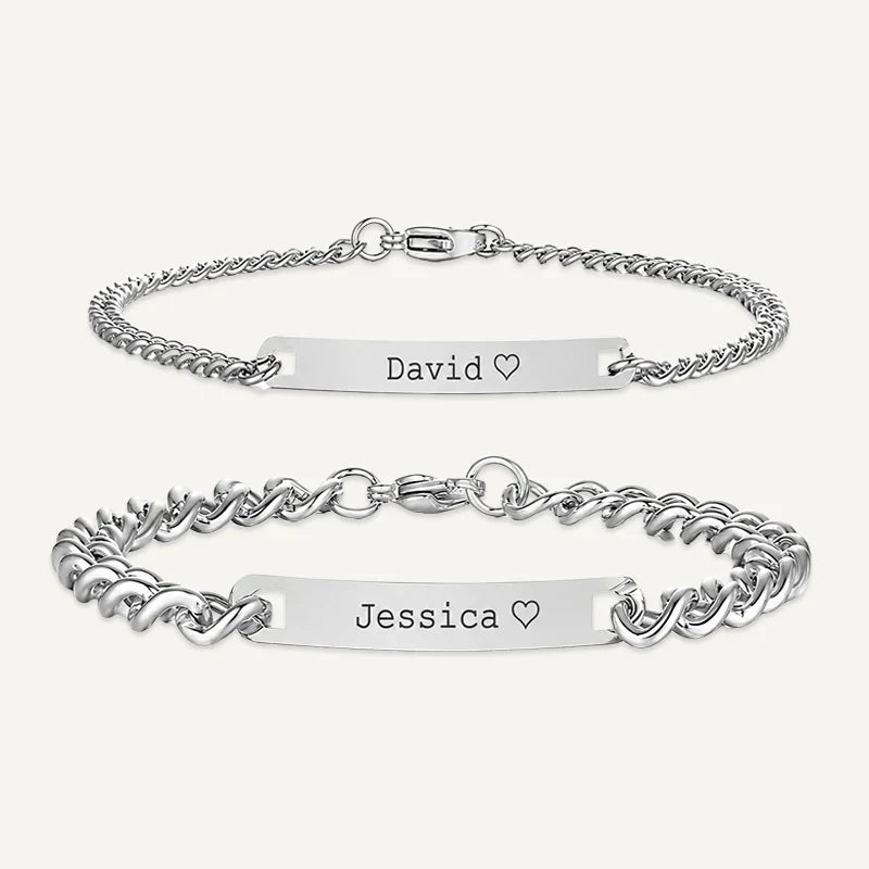 Partnerarmbänder mit ewiger Rose im Geschenkset