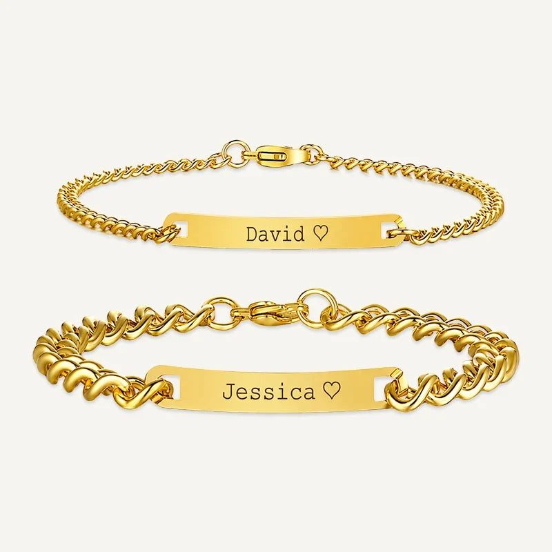 Partnerarmbänder mit ewiger Rose im Geschenkset