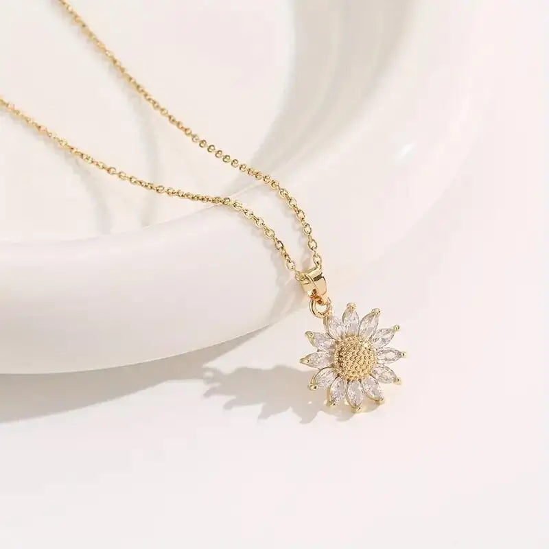 Geschenkset mit Sonnenblume und Kette