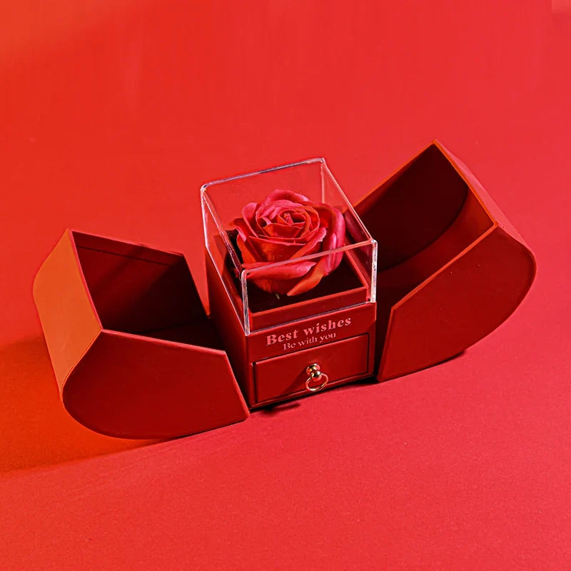 Geschenkset mit ewiger Rose und Schmuck