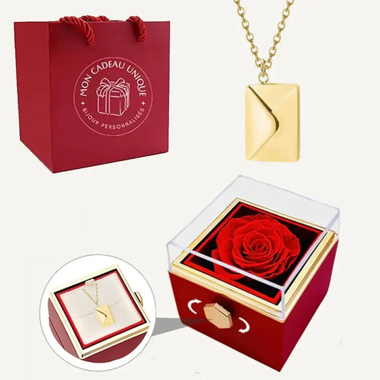 Ewige Rose mit Buchstabenkette im Set