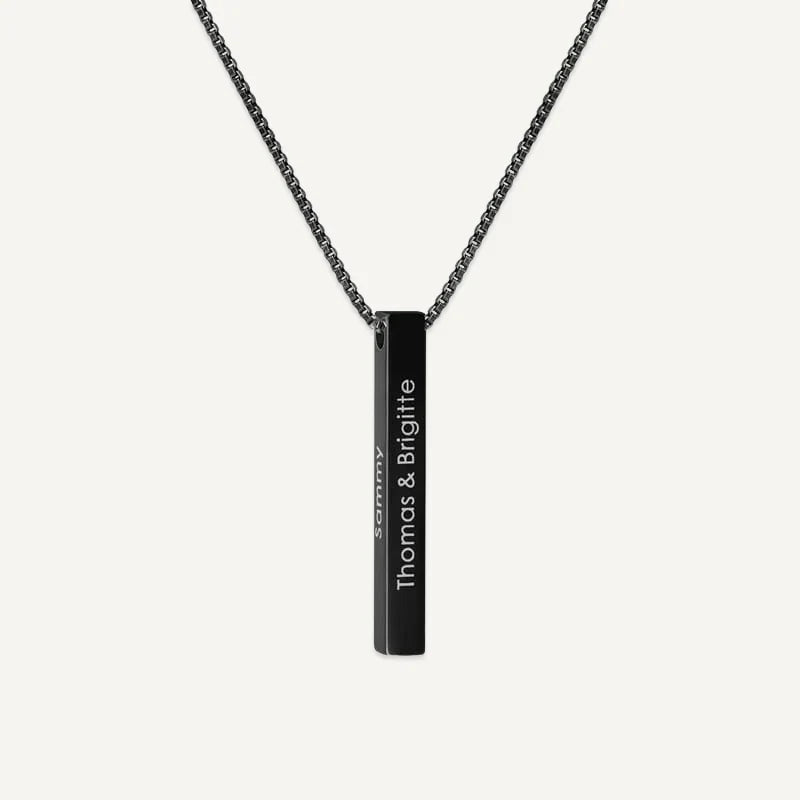 Kette mit vertikaler Barre und Gravur