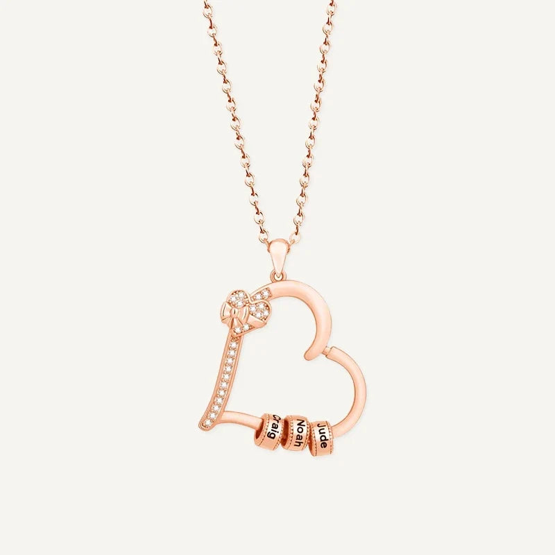 Herzkette mit Charms und bis zu 6 Namen