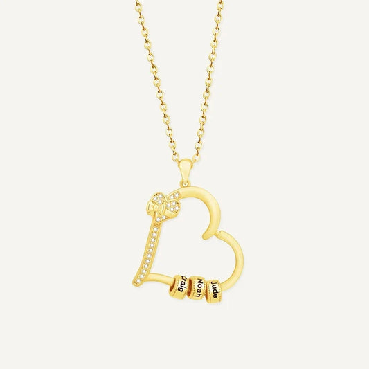 Herzkette mit Charms und bis zu 6 Namen