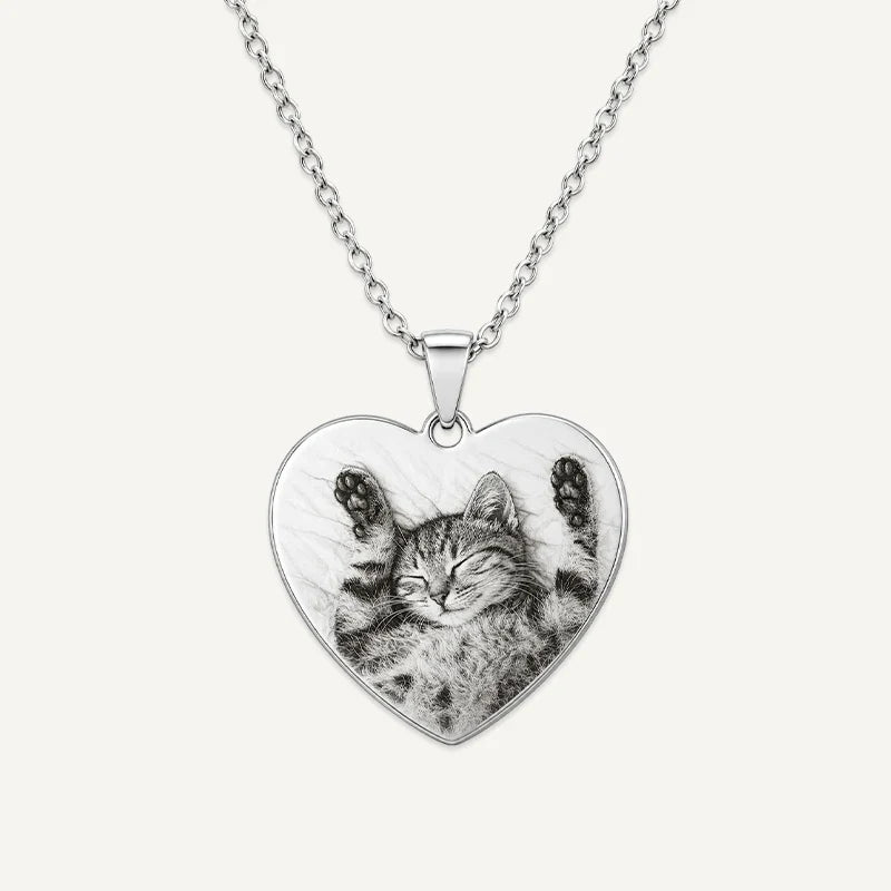 Herzkette mit Fotogravur personalisiert