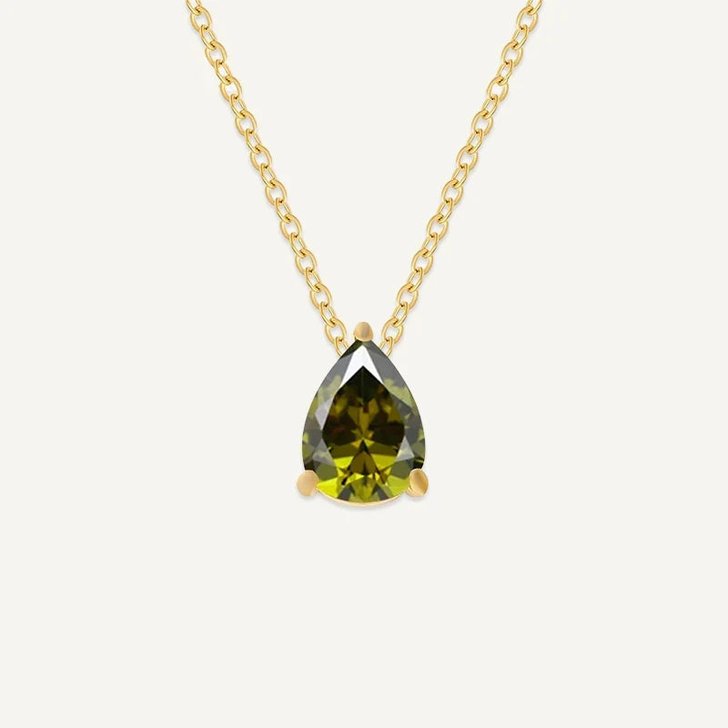 Geburtsstein Kette Tropfen