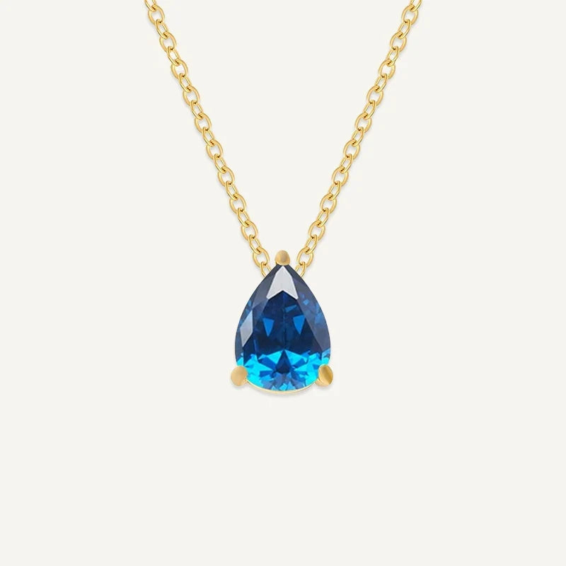 Geburtsstein Kette Tropfen