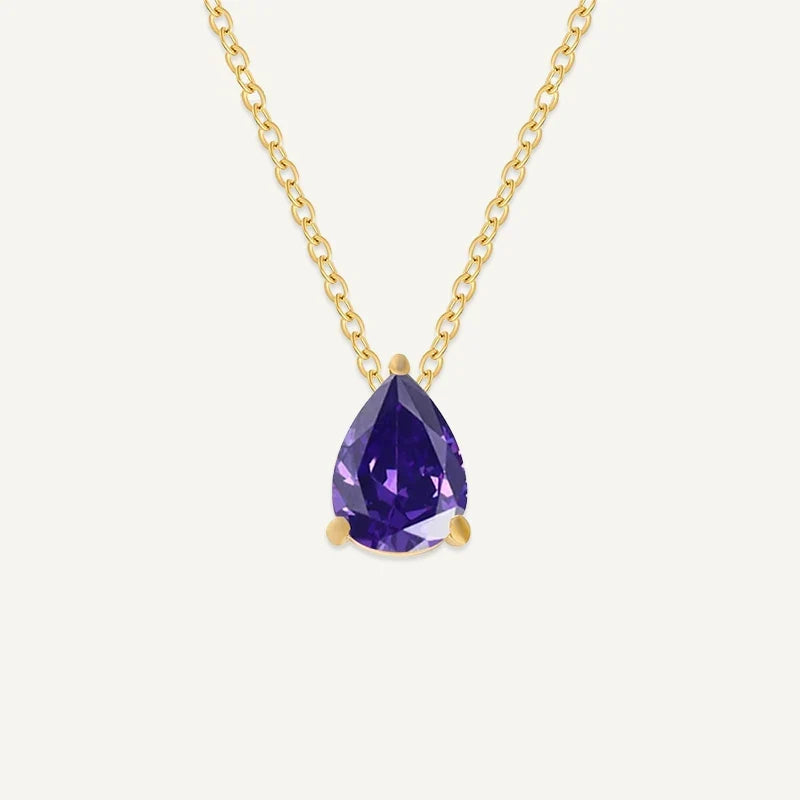 Geburtsstein Kette Tropfen