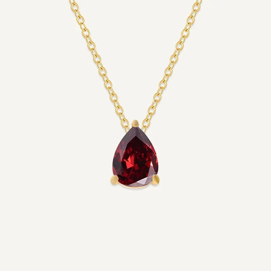 Geburtsstein Kette Tropfen