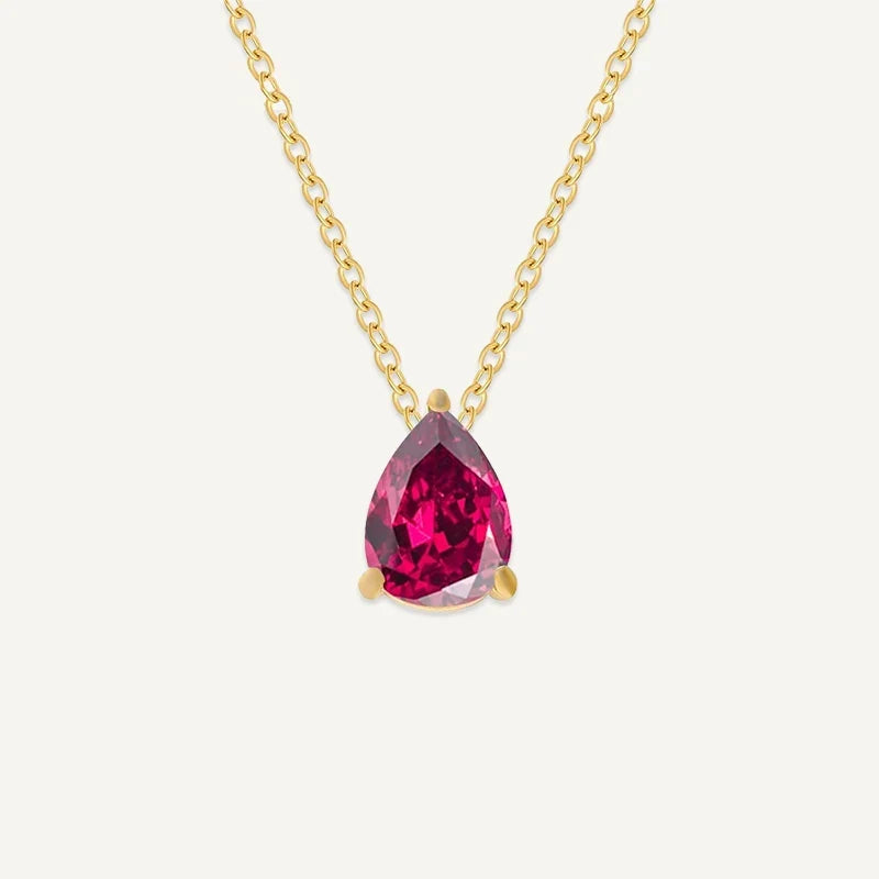 Geburtsstein Kette Tropfen