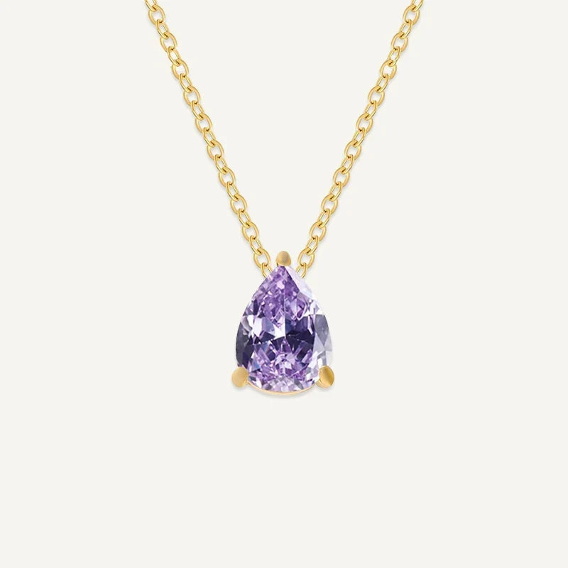 Geburtsstein Kette Tropfen
