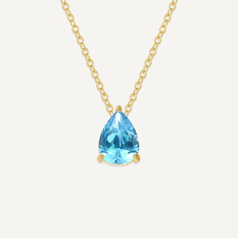 Geburtsstein Kette Tropfen