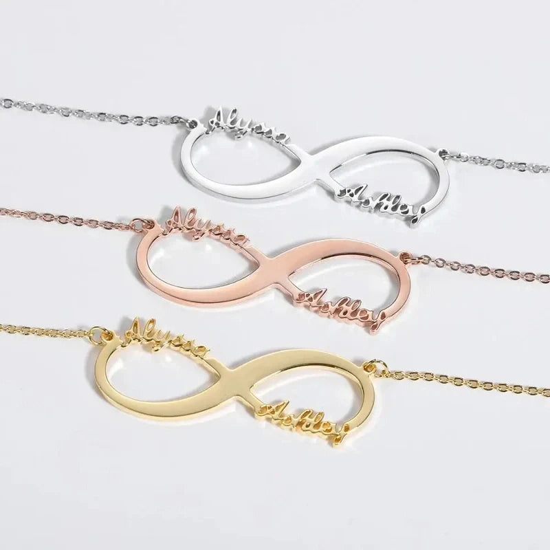 Unendlichkeit Kette mit bis zu 4 Namen