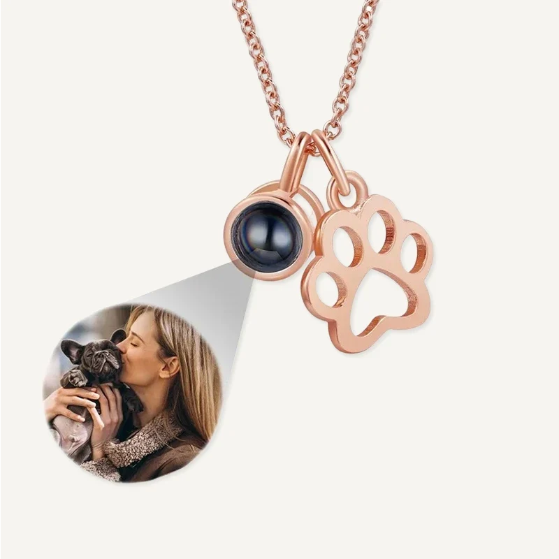 Kette mit Hundepfote und Bild