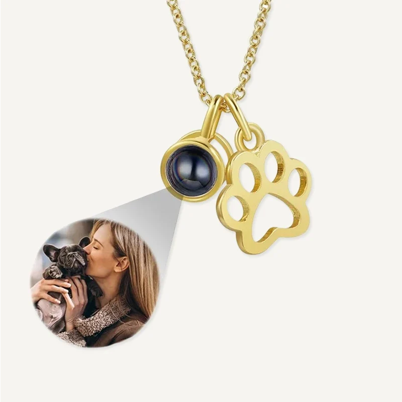 Kette mit Hundepfote und Bild
