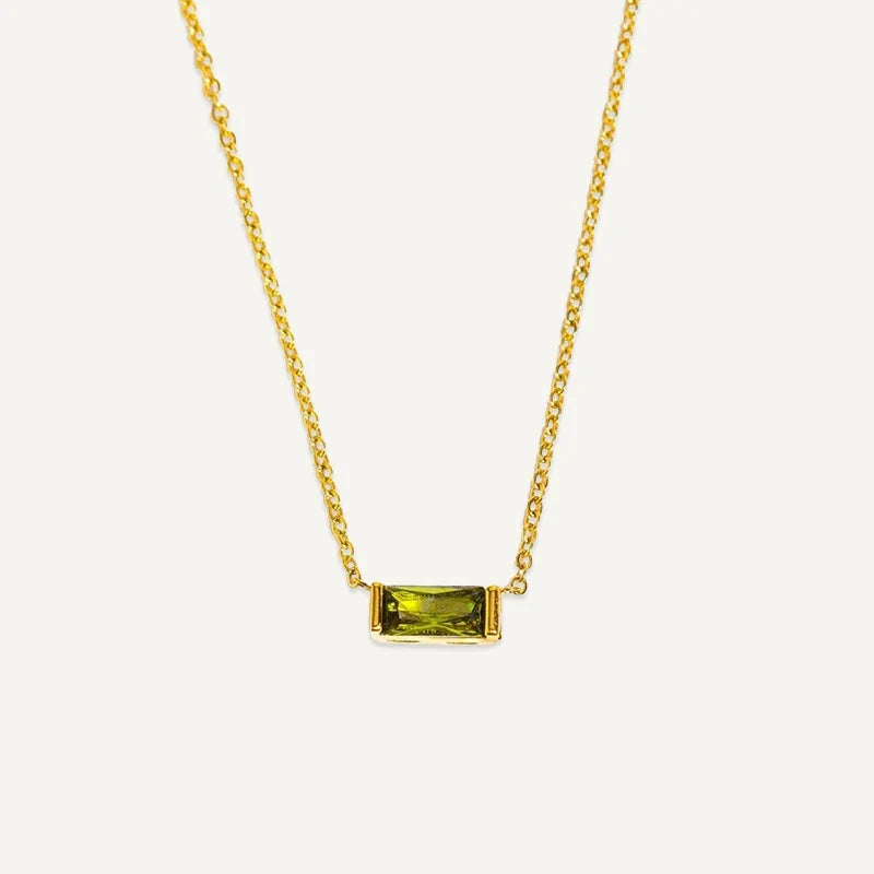 Geburtsstein Kette eckig