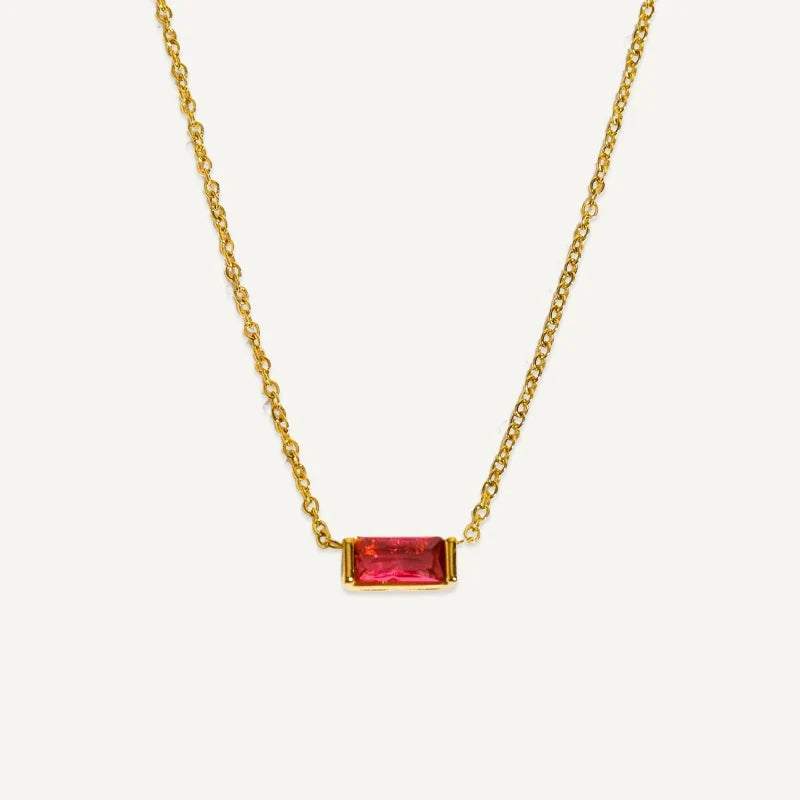 Geburtsstein Kette eckig