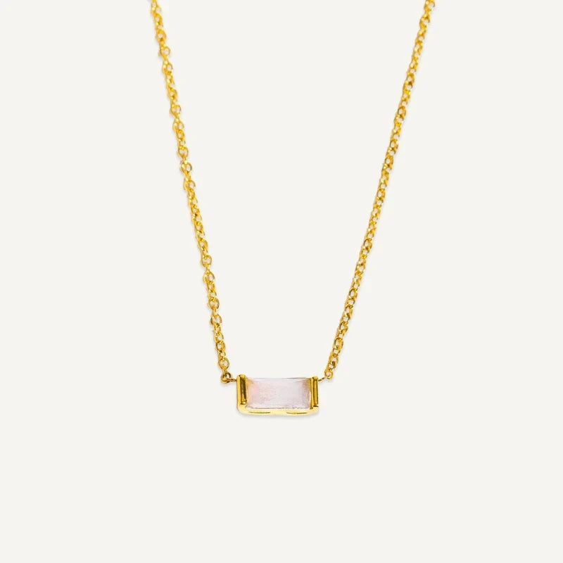 Geburtsstein Kette eckig