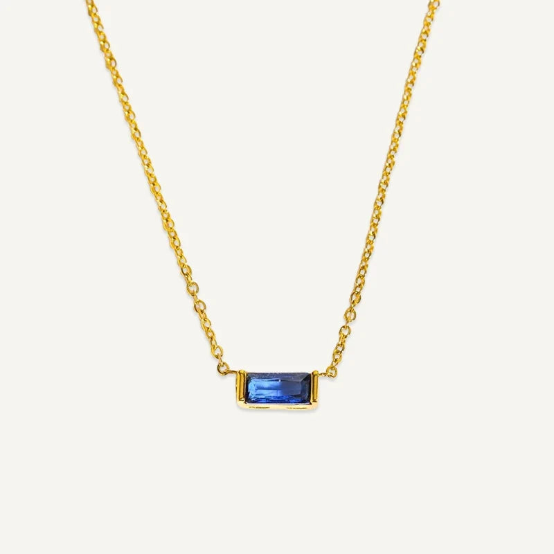 Geburtsstein Kette eckig