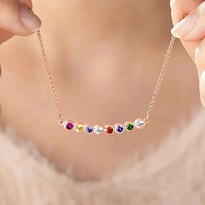 Geburtsstein Kette mit mehreren Steinen