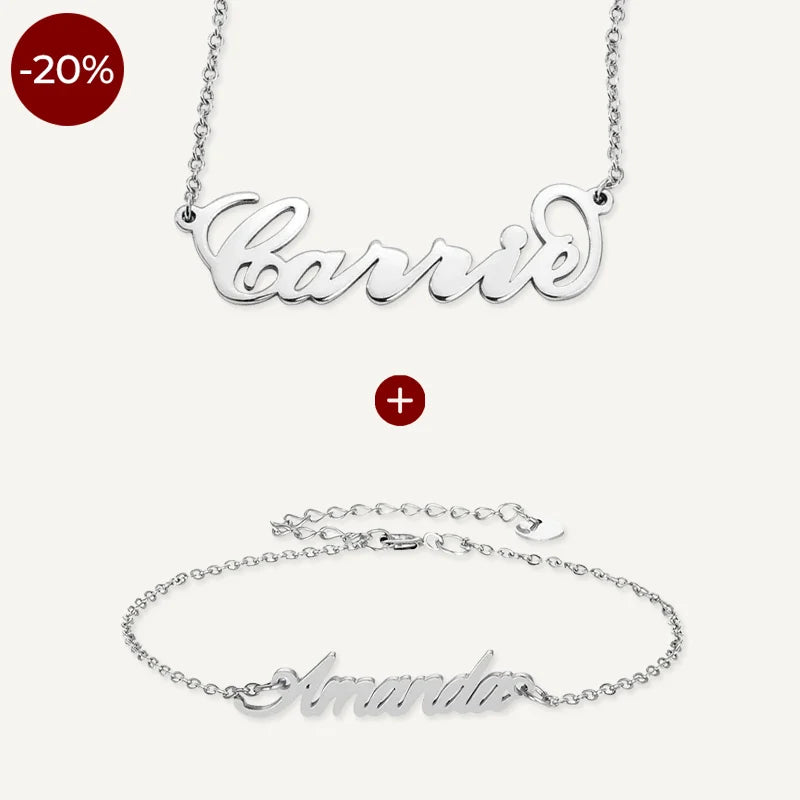 Set aus Kette und Armband mit Namen