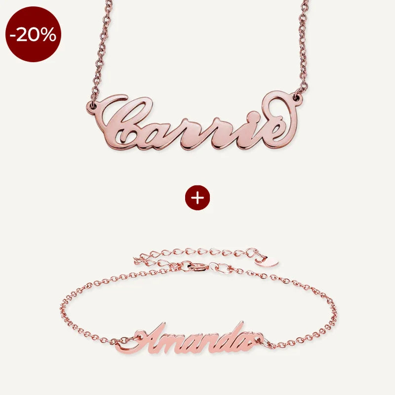Set aus Kette und Armband mit Namen