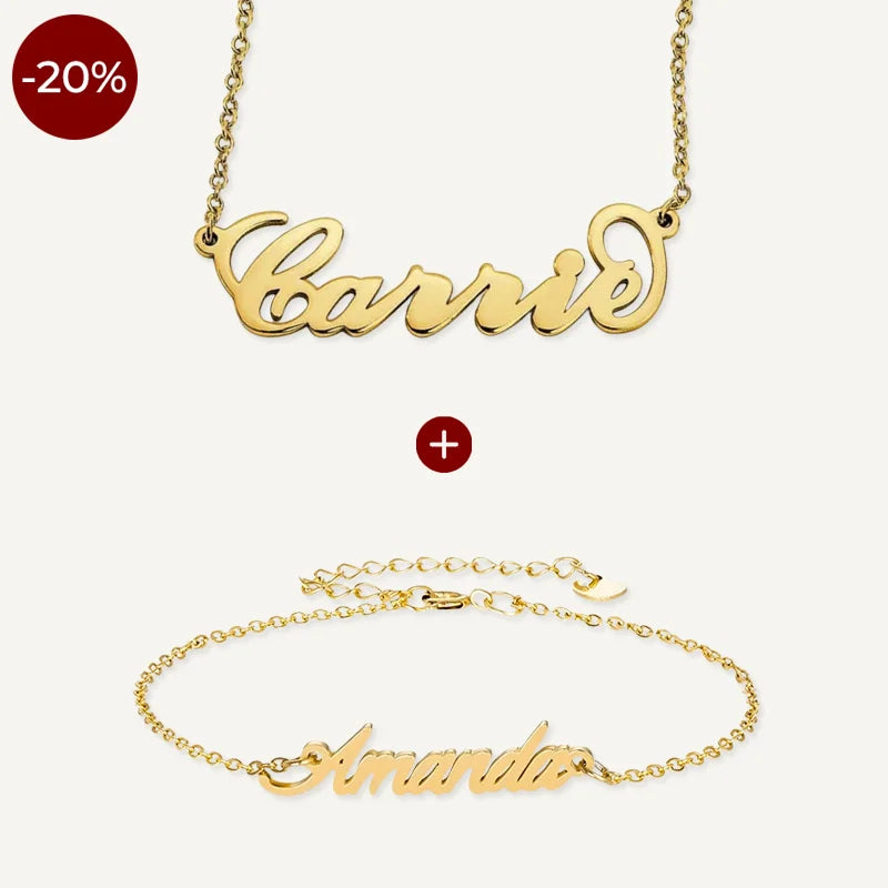 Set aus Kette und Armband mit Namen
