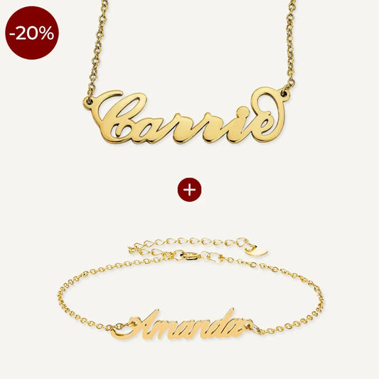 Set aus Kette und Armband mit Namen