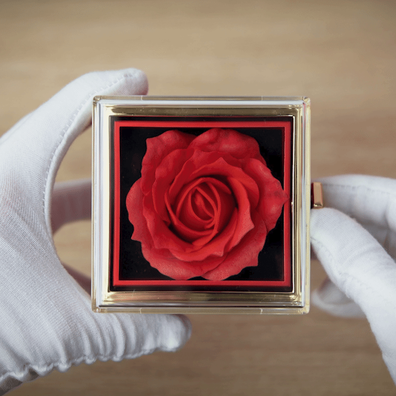 Geschenkset mit ewiger Rose und Namenskette