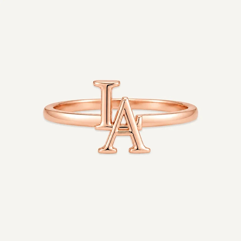 Ring mit 2 Buchstaben