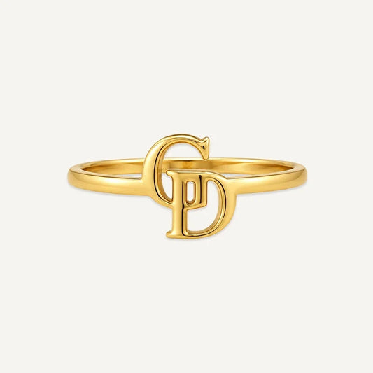 Ring mit 2 Buchstaben