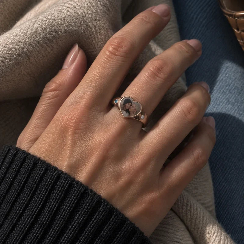 Herz Ring mit Foto
