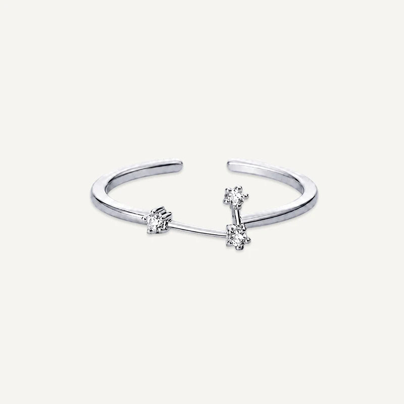 Sternzeichen Ring mit Sternbild und Steinen