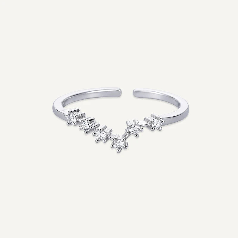 Sternzeichen Ring mit Sternbild und Steinen