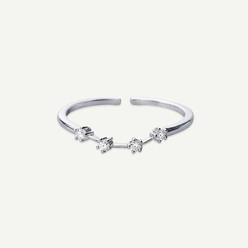 Sternzeichen Ring mit Sternbild und Steinen