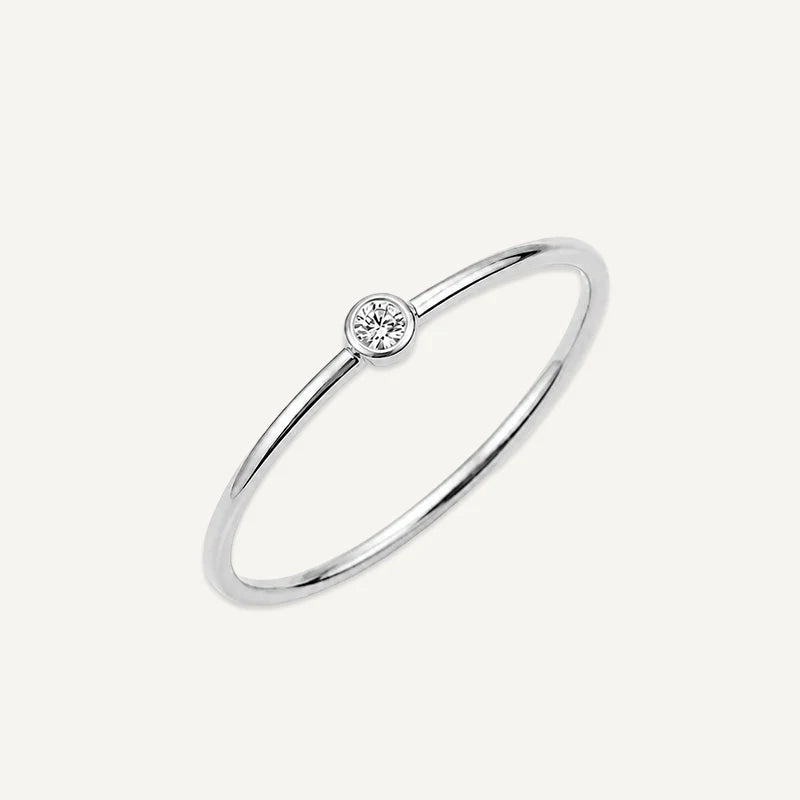 Schmaler Geburtsstein Ring