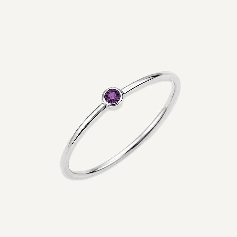 Schmaler Geburtsstein Ring