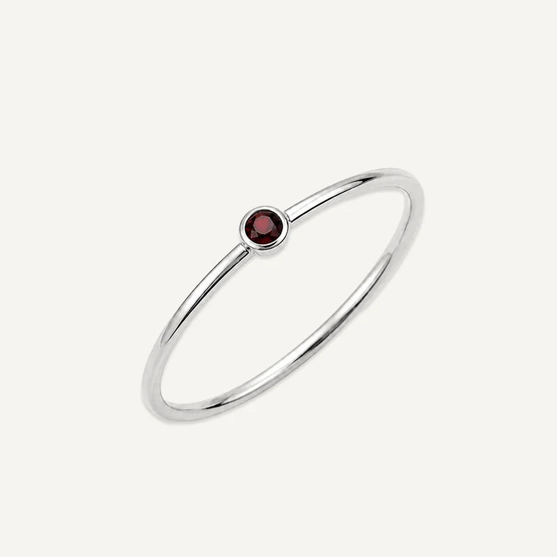 Schmaler Geburtsstein Ring
