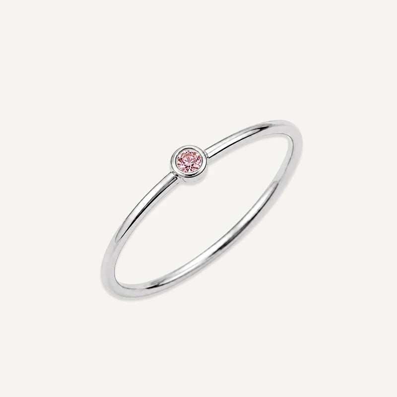 Schmaler Geburtsstein Ring