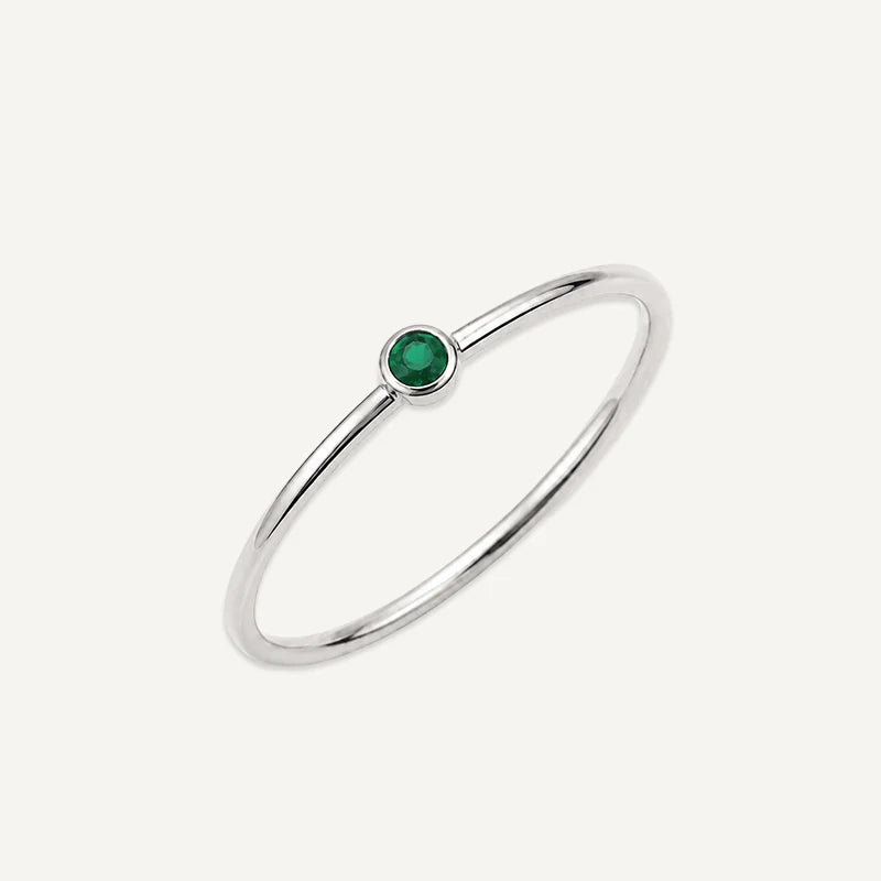 Schmaler Geburtsstein Ring