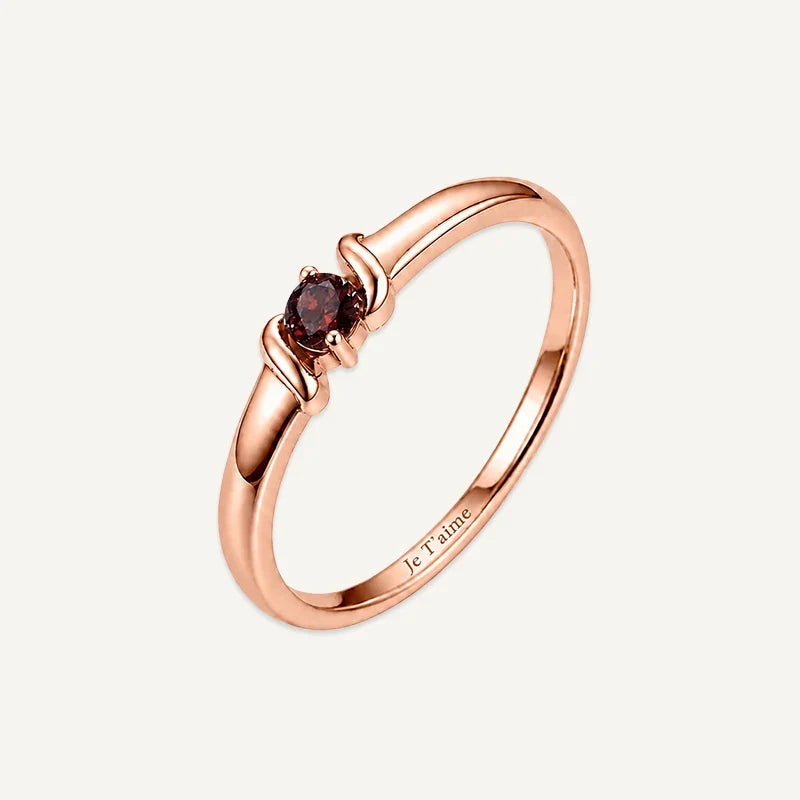 Geburtsstein Ring mit Gravur