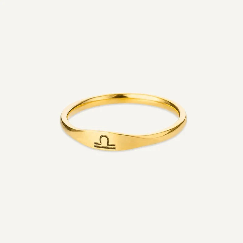 Sternzeichen Ring mit graviertem Symbol