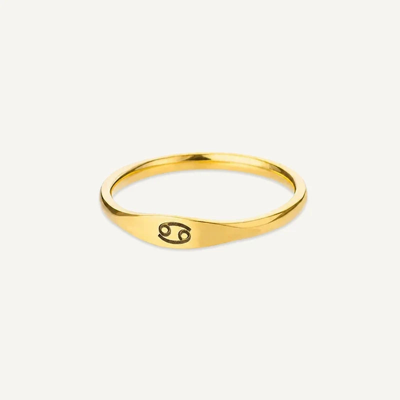 Sternzeichen Ring mit graviertem Symbol