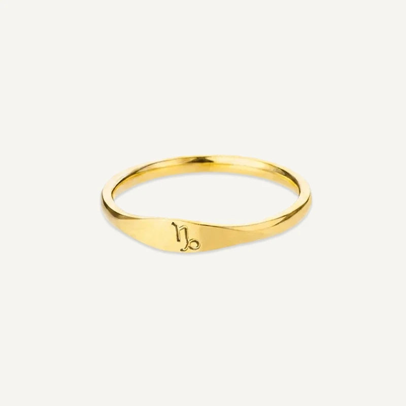 Sternzeichen Ring mit graviertem Symbol